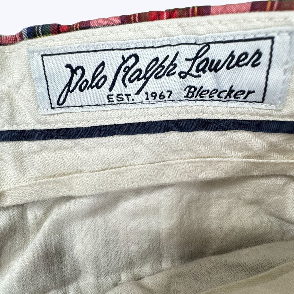 Vintage Polo Ralph Lauren Men's Bleeker Shorts Size 36 Plaid Bradburry Fit - Picture 8 of 11